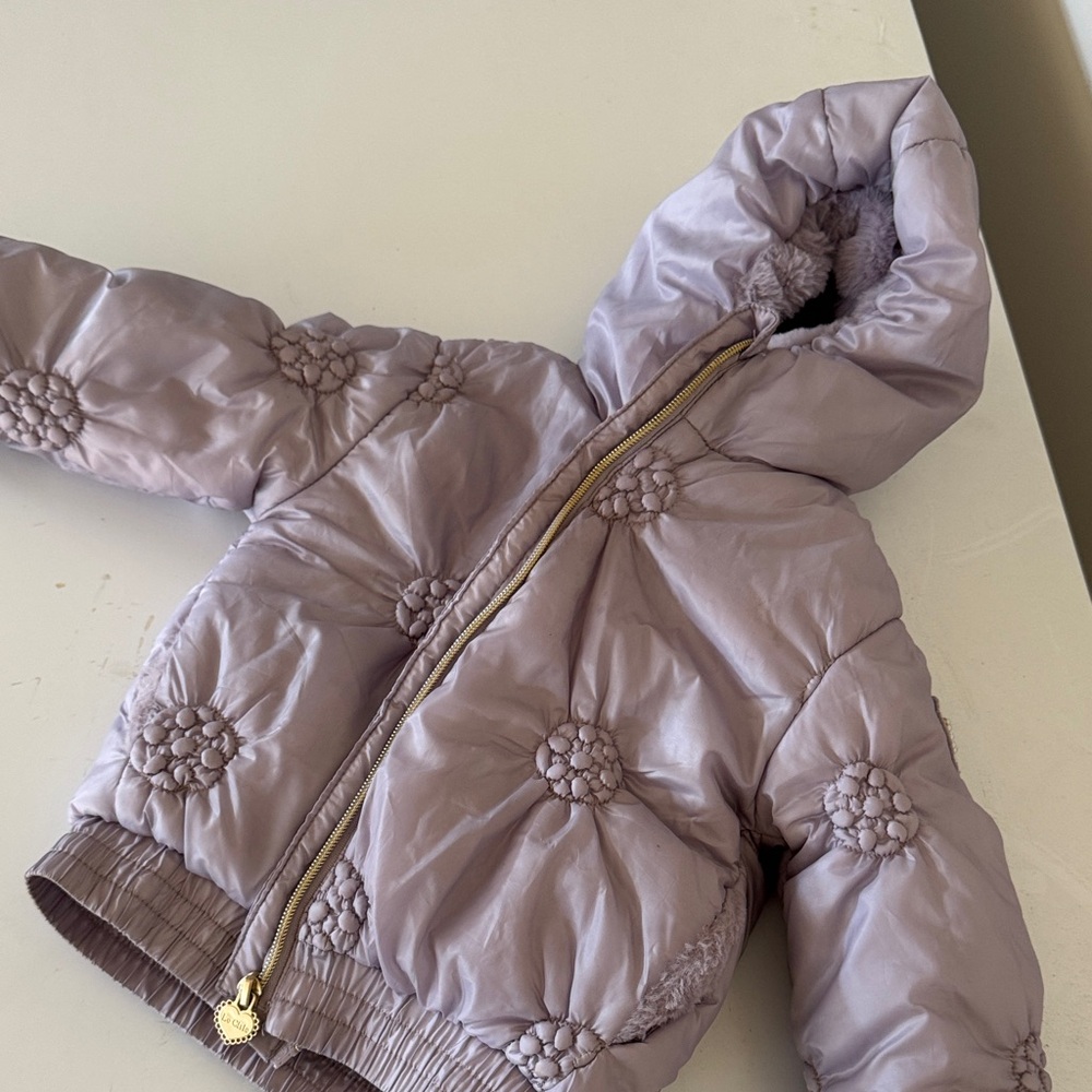 Chic Lavender Faux Fur Lined Jacket